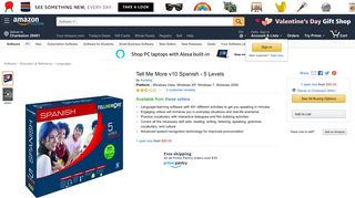 Amazon.com: Tell Me More v10 Spanish - 5 Levels