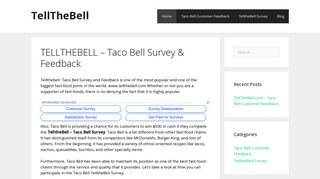 TELLTHEBELL – Taco Bell Survey & Feedback
