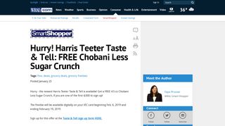 Hurry! Harris Teeter Taste & Tell: FREE Chobani Less Sugar Crunch ...