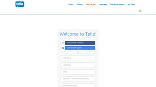 Create a Tello account | Register | Enjoy managing your account