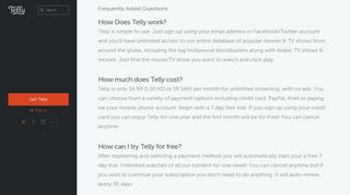 Telly - Frequently Asked Questions