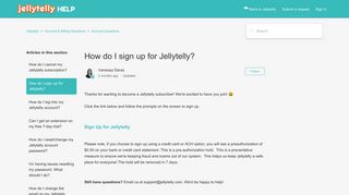 How do I sign up for Jellytelly? – Jellytelly