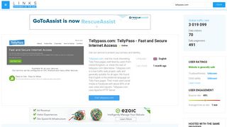Visit Tellypass.com - TellyPass - Fast and Secure Internet Access.