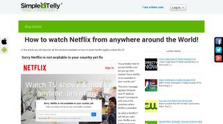 How to watch Netflix from anywhere around the World! - SimpleTelly