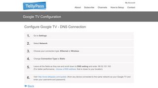 Configure google tv dns - TellyPass