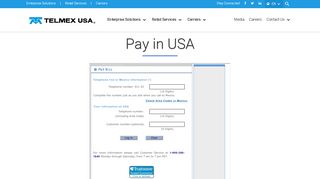 Pay in USA - Telmex USA