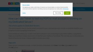 How do I use Telnet to test my POP3 email account? | 123 Reg