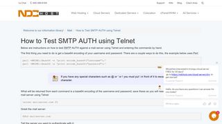 How to Test SMTP AUTH using Telnet [Wiki] | NDCHost