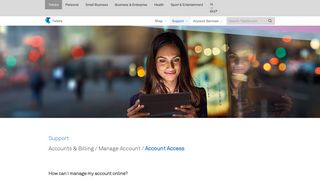 Telstra - How can I manage my account online? - Support