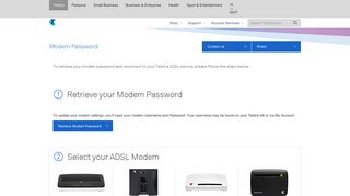 ADSL - Modem Password- Telstra