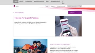 Telstra Air - Guest Pass - Telstra Wifi Network