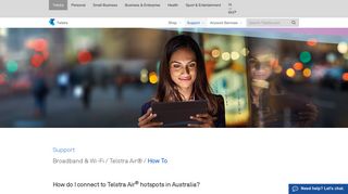 Telstra - Connect to Telstra Air® hotspots in Australia? – Support
