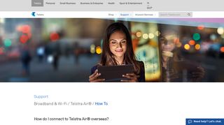 Telstra - Connect to Telstra Air® overseas? - Support