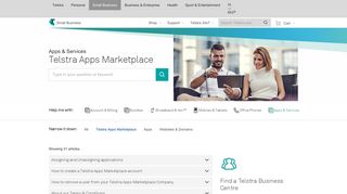 Telstra - Support - Apps & Services - Telstra Apps Marketplace