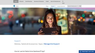 Telstra - How do I use the Telstra Home Dashboard™ App? - Support