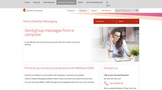 Telstra Desktop Messaging - Promote Products with MMS & SMS
