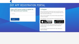 DOT APP Registration Portal - Telstra