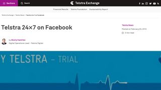 Telstra 24x7on Facebook - Telstra Exchange