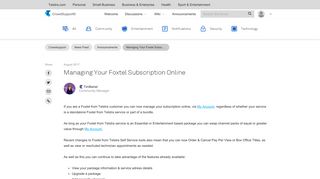Managing Your Foxtel Subscription Online - Telstra Crowdsupport ...