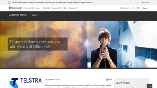 Telstra transforms collaboration with Microsoft Office 365