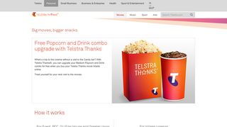 Telstra Thanks® - Movie Rewards - Free Popcorn and Drink combo ...