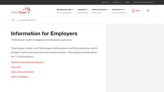 Information for Employers | TelstraSuper