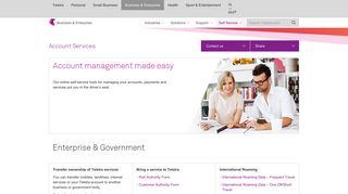 Online Self-service Tools - Telstra Business & Enterprise