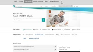 Telstra - Support - Account & Billing - Your Telstra Tools