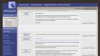 Bigpond Emails outside Australia - Telstra Broadband - Whirlpool ...