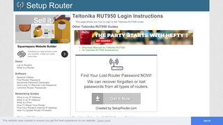 How to Login to the Teltonika RUT950 - SetupRouter