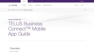 TELUS Business Connect Mobile App Guide | Help | TELUS Business