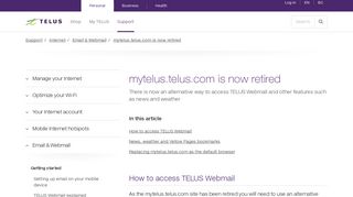 mytelus.telus.com is now retired | Support | TELUS.com