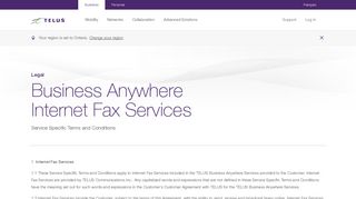 Business Anywhere Internet Fax Services | Help | TELUS Business