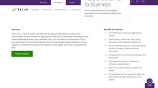 TELUS Cloud Fax - Internet Fax Service | TELUS Business