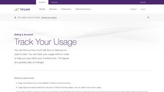 Track Your Usage | Help | TELUS Business