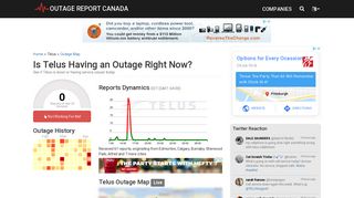 Telus Outage: Service Down and Not Working - Outage Report Canada
