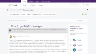 Solved: How to get MMS messages - TELUS Neighbourhood