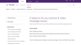 3 steps to fix your picture & video message issues | Support | TELUS ...