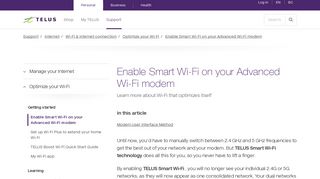 Enable Smart Wi-Fi on your Advanced Wi-Fi modem | Support | TELUS ...