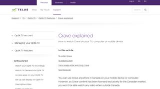 Crave explained | Support | TELUS.com