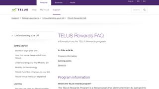 TELUS Rewards FAQ | Support | TELUS.com