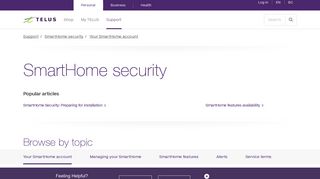 SmartHome Security Services Management | TELUS