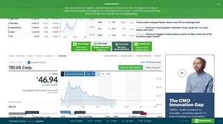 T Stock Price - TELUS Corp. Stock Quote (Canada: Toronto ...