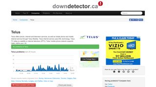 Telus down? Realtime status and problems overview | Canadianoutages