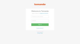 Sign in with your Temando account