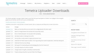Temetra | Temetra Uploader Downloads