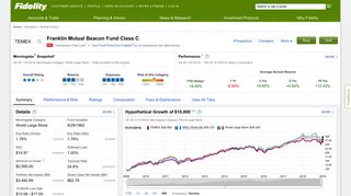 TEMEX - Franklin Mutual Beacon Fund Class C | Fidelity Investments