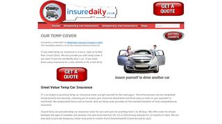 Temp Cover & Temp Car Insurance - Insure Daily