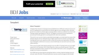 Jobs with Tempdent - BDJ Jobs
