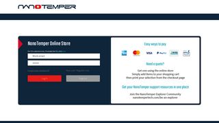 NanoTemper Online Store: Log in